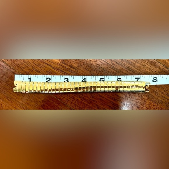 VTG Monet Egyptian Revival Gold-Tone Bracelet | Designer Signed Jewelry - Picture 5 of 7